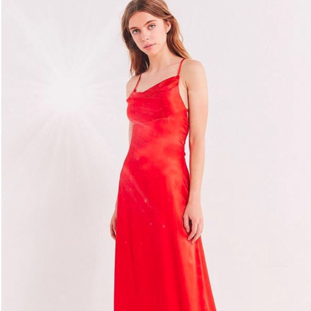 UO Cowl Neck Silk Maxi